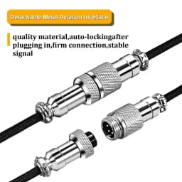 Mechanical Keyboard Coiled Cable Type-C USB Port Aviator Coiling Cable for Gaming and Desktop Computers Aviation Connector Cord