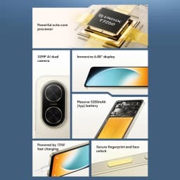 Global Version POCO C71 UNISOC T7250 processor 32MP AI dual camera Immersive 6.88” display 15W fast charging AI face unlock