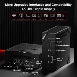 Firebat Am02 Mini Pc Amd Ryzen 5 6600H 16Gb Ddr5 512Gb Ssd Windows 11 Wifi6 Bt5.2 Compact Desktop Computer Network HDMI Port