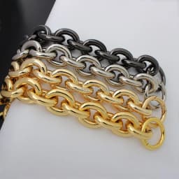 New 27mm k gold thick round aluminum chain+ring Light weight bags strap bag parts handles easy matching Accessory Handbag Straps