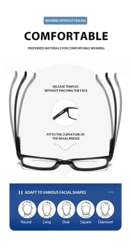 3pcs Three-Pair Pack Anti-Blue Light Reading Glasses