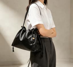S 2026 Handbags Commuting Shoulder Bags Large Capacity Tote Bags Fashionable and Simple Drawstring Bags Popular birthday gift