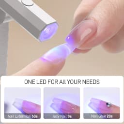 LED UV Nail Lamp with Stand Handheld UV Light with LCD Display for Gel Nails Rechargeable USB Nail Dryer for Fast Curing