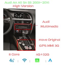 AUTOTOP Wifi 4G 10.25" Car Multimedia Player For Audi A4 B8 A5 S5 2009-2016 Wireless CarPlay Android Auto GPS Navigation BT 2Din