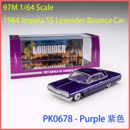 97M Model 1/64 Scale 1964 Impala SS Lowrider Bounce Car Alloy Car Model Classics Adult Souvenir Gift Static Display