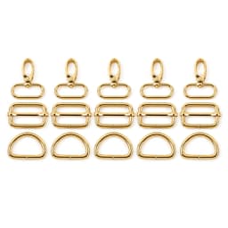 5Sets 20/25/32/38mm Metal D Ring Swivel Lobster Buckle for Bag Webbing Strap Hook Dog Collar Adjust Slider Clasp Sewing Hardware