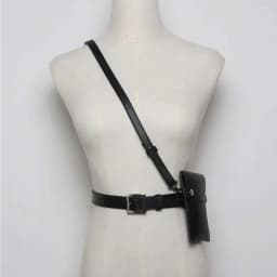 IEFB Straps All Math Men Women's Belt Mini- Packet New Fashion Black PU Leather Belts Clothes Accessories Multi-purpose 9Y116