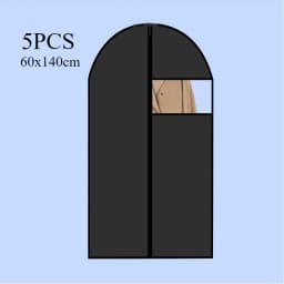 5PCS Dustproof Clothing Covers Waterproof Clothes Dust Cover Coat Suit Dress Protector Hanging Garment Bags Closet Organizer