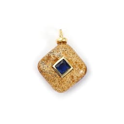 1 Piece Brass Charms Natural Stone 18K Gold Plated Geometric Cubic Zirconia Round Rhombus Shape Pendant DIY Necklace Making