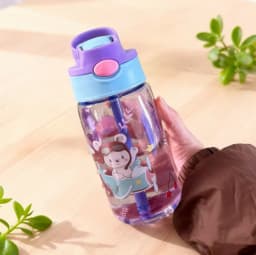Kids Water Sippy Cup Kids 480ml Water Bottle with Straw and Handle Portable Drinking Bottle Cup Children