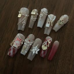 Art Moulds Silicone Template Designing Tool Lock Theme Silicone Handmade Molds for Manicure Creation