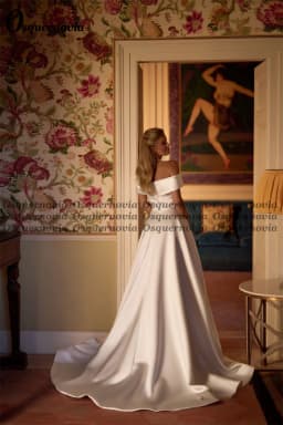 Osquernovia Stylish Strapless Wedding Dresses A-line Off the Shoulder Satin Ruched Bridal Dress Vestidos De Novia Customised