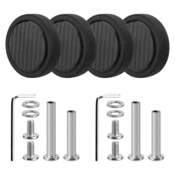 GUGULUZA 4/8pcs Black Trolley Box Wheels Suitcase Wheel Replacement Single Side Wheel 50mm Luggage Wheel Replacement with Screw