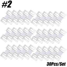 10/20/30Pcs Replacement Elastic Bandage Wrap Stretch Metal Clips Fixation Clamps Hooks First Aid Kit for Sport White/Coffee
