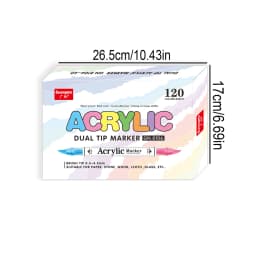 12-288 Colors/Box Christmas-Themed Marker Set - Soft-Tip Straight Liquid Acrylic Markers for DIY Holiday Doodle Art Painting