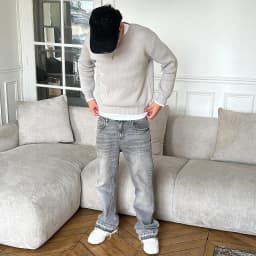 American Retro Y2K Dollar Embroidered Flared Jeans Simple Trendy Loose Wide-Leg Washed Jeans for Men and Women 2025 New