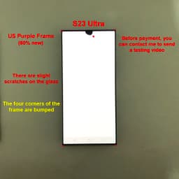 100% Testing for Samsung Galaxy S23 Ultra LCD S918E S918B/DS Display Touch Screen Digitizer Replacement with Defective Screen