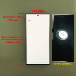 100% Testing for Samsung Galaxy S23 Ultra LCD S918E S918B/DS Display Touch Screen Digitizer Replacement with Defective Screen