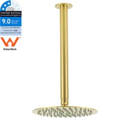 **Sydney Stock** KYLINS Brushed Gold Gun Metal Chrome Black 8-16'' Rain Shower Head Set Ceiling Arm Mixer Taps WELS WATERMARK