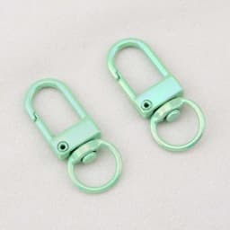 10pcs Electroplating Illusion Color Snap Lobster Clasp Hooks For DIY Colorful Trinkets Making Rotating Pet Keychains Bag Keyring