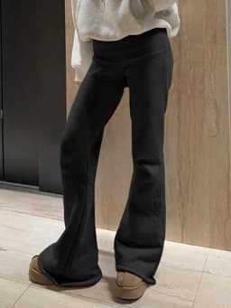 Women's Y2K Slim Low-Waisted Boot Cut Flare Pants Casual Sexy Basic Solid Fashion Streetwear for Autumn Spring
