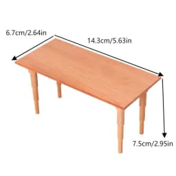 1Pcs Dollhouse Miniature Simulation Mini Wooden Table Chair Furniture Model Toys For Doll House Accessories Decoration