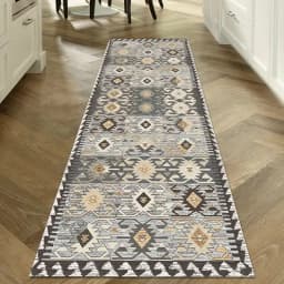 VIKAMA Washable Hallway Runner Rug for Home Decor Vintage Long Kitchen Carpets with Non Slip Backing Rug for Living Room Bedroom