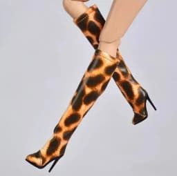 Doll toy Long shoes high quality fit for your FR2 FR6.0 Nuface boots Mirror matte true zipper F6