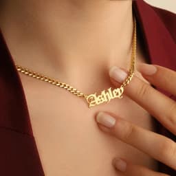 Stainless Steel Cuban Chain Customized Name Necklaces For Women Men Fashion Jewelry Personalized Nameplate Pendant Necklace