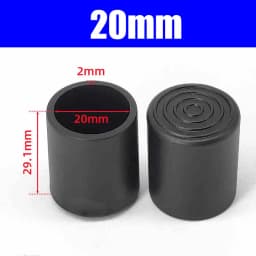 Round Black PVC Soft Rubber Pipe Sleeve Tube Cap Table Chair Foot Pad Protective Cover 6 8 10 12 14 16 19 20 22 25-120mm