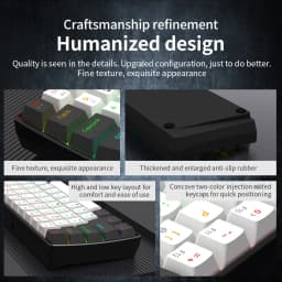 Mechanical Keyboard Gamer 60% Mini 6 1Keys Backlit PC Switches Keyboards Portable Wired Cute Laptop Key Board Teclado Mecanico