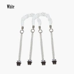 New 1 Pair Long OBag Leather Handles Strap Fold Pleat with Silvery Chain for OBag O Bag DIY Women Shoulder Handbags