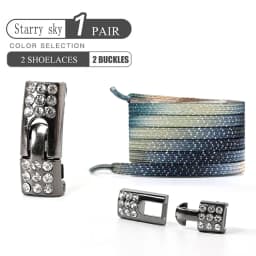 No Tie Shoe Laces Diamond Buckle Elastic Laces Shoelaces Pearl Light Colorful Fashion Without Ties Laces Sneaker Kids Adult