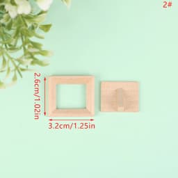 1Pc 1/12 Dollhouse Miniature Wood Photo Frame Simulation Furniture Model Accessories Doll House Decoration
