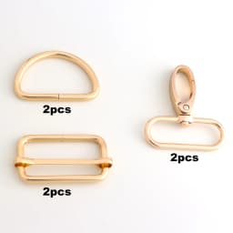 6pcs Metal Buckles Set - D Ring + Slide Buckle + Swivel Snap Hooks for Bag Backpack Straps DIY Purse Making