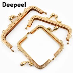 2Pcs 85-200mm Metal Embossed Pattern Purse Frame Square Bag Handle Handbag Kiss Clasp Lock Buckle Bracket Hardware Accessories