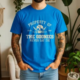 2026 Summer 100% Cotton The Goonies Graphic Oversized Tee Retro Movie Themed Short Sleeve