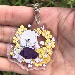 Anime Cosplay Accessories Undertale Sans Flowey Papyrus Asriel Keychain Game Key Chain Pendant Cartoon Badge Christmas Gifts
