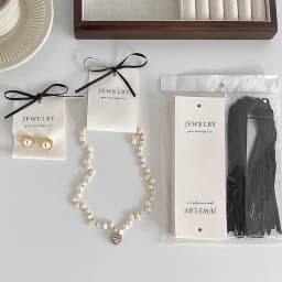 10pcs Luxury Jewelry Packaging Card Label Tag Bow Fabric DIY Handmade Earring Necklace Bracelet Package Display Small Bussiness
