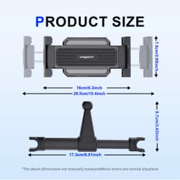 Universal Car Back Seat Tablet Holder for Headrest, Adjustable 4-13 Inch Mount Stand, Stable for Kids Entertainment Long Trips