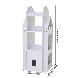 3/4 layer castle children's house rotating bookshelf toy storage rack display bookshelf storage cabinet home decoration
