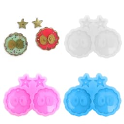 Handmade Earrings Silicone Mold UV Crystal Resin Epoxy Mold DIY Art Crafts Ear Studs Necklace Keychain Pendant Making Crafts