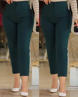 Fashion Solid Slim Trousers Elegant Office Lady High Waist Pocket Nine Point Pants 2025 Autumn New Casual Women Clothing