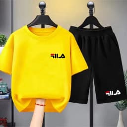 Summer Brand White T-shirt+Shorts Two-Piece Set Kids New Clothing Fashion Boy Girl 3-12 Yrs Sports Short-Sleeved Casual Set