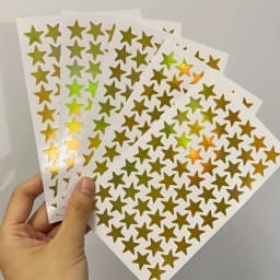 5pcs colored star stickers - perfect for DIY crafts, planner decorations, and journal decorations.