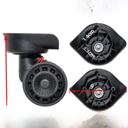 Universal Luggage Wheel Replacement Parts Quiet Universal Spinner Wheels Repair for Suitcase Password Box Shock Absorption