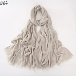95 Colors Soft Cotton Viscose Scarf Rayon Material Muslim Hijab Mid Eastern Plain Solid Color Headscarf With Tassel