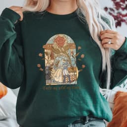 Vintage Tale As Old As Time Sweatshirt Retro Beauty Shirt Aesthetic Princess Pullover Streetwear Unisex Long Sleeves Sweatshirts
