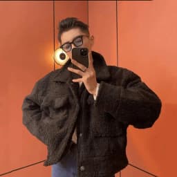 2024 New Men's Lamb Plush Jacket Cotton Thick Winter Short Loose Trendy Baseball Clothing Couple Outfit Popular Trend A210