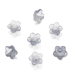 50Pcs Gradient Flower Acrylic Beads Bellflower Spacer Beads Caps for DIY Charms Bracelets Jewelry Making Findings Accessories